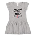 thumbnail image 1 of Inktastic CHD Awareness Month Ribbon Girls Toddler Dress, 1 of 5