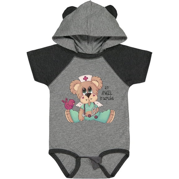 Inktastic CNA An Angel in Scrubs Teddy Bear Boys Baby Bodysuit