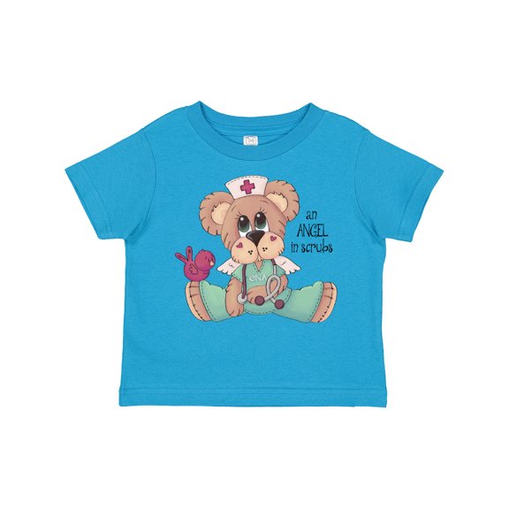 Inktastic CNA An Angel in Scrubs Teddy Bear Boys Toddler T-Shirt