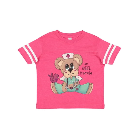 Inktastic CNA An Angel in Scrubs Teddy Bear Boys Toddler T-Shirt