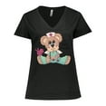 thumbnail image 1 of Inktastic CNA an Angel in Scrubs Teddy Bear Women's Plus Size V-Neck T-Shirt, 1 of 5
