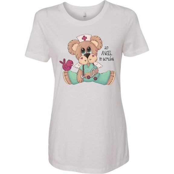 Inktastic Cna an Angel in Scrubs Teddy Bear Women's T-Shirt