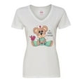 thumbnail image 1 of Inktastic CNA an Angel in Scrubs Teddy Bear Women's V-Neck T-Shirt, 1 of 5