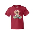 thumbnail image 1 of Inktastic CNA an Angel in Scrubs Teddy Bear Youth T-Shirt, 1 of 5