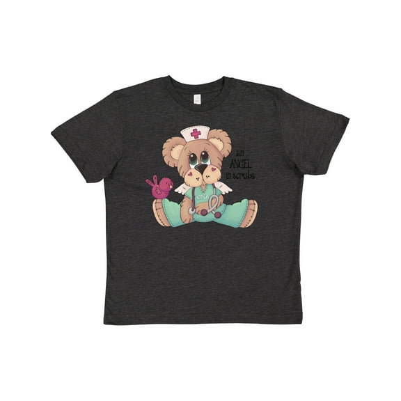Inktastic CNA an Angel in Scrubs Teddy Bear Youth T-Shirt