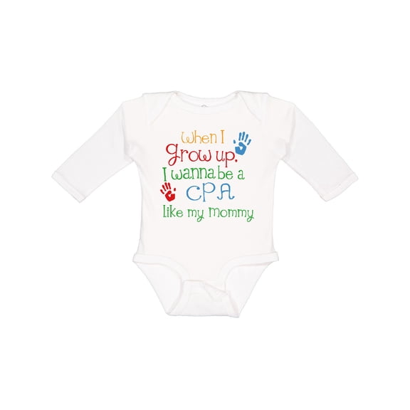 Inktastic CPA Like Mommy Boys or Girls Long Sleeve Baby Bodysuit