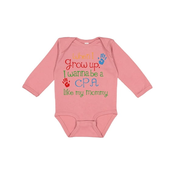 Inktastic CPA Like Mommy Boys or Girls Long Sleeve Baby Bodysuit