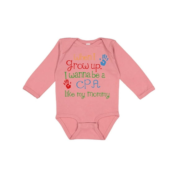 Inktastic CPA Like Mommy Boys or Girls Long Sleeve Baby Bodysuit