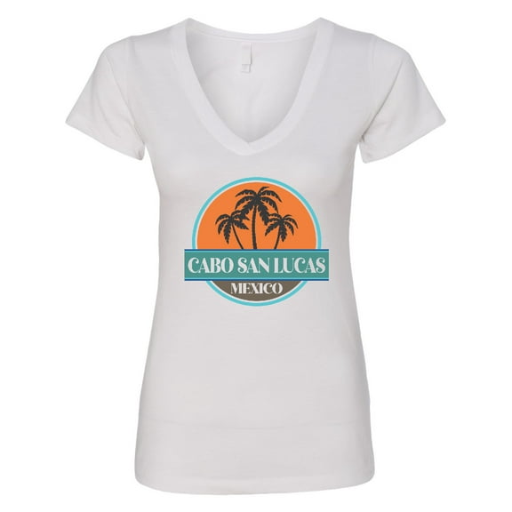 Inktastic Cabo San Lucas Beach Vacation Women's V-Neck T-Shirt