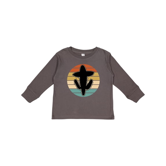 Inktastic Cactus Cinco De Mayo Vintage Boys or Girls Long Sleeve Toddler T-Shirt