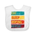 thumbnail image 1 of Inktastic Calf Roping Rodeo Eat Sleep Roping Repeat Boys or Girls Baby Bib, 1 of 4