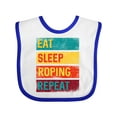 thumbnail image 1 of Inktastic Calf Roping Rodeo Eat Sleep Roping Repeat Boys or Girls Baby Bib, 1 of 4