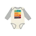 thumbnail image 1 of Inktastic Calf Roping Rodeo Eat Sleep Roping Repeat Boys or Girls Long Sleeve Baby Bodysuit, 1 of 5