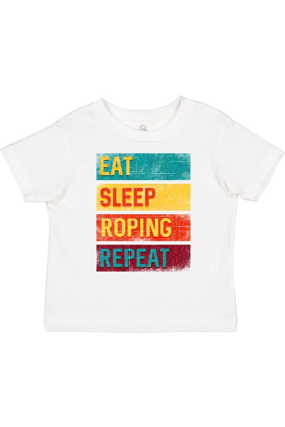 Calf Roping Rodeo Eat Sleep Roping Repeat Boys or Girls Toddler T-Shirt