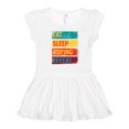 thumbnail image 1 of Inktastic Calf Roping Rodeo Eat Sleep Roping Repeat Girls Toddler Dress, 1 of 5