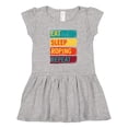 thumbnail image 1 of Inktastic Calf Roping Rodeo Eat Sleep Roping Repeat Girls Toddler Dress, 1 of 5