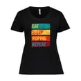 thumbnail image 1 of Inktastic Calf Roping Rodeo Eat Sleep Roping Repeat Women's Plus Size T-Shirt, 1 of 5