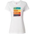 thumbnail image 1 of Inktastic Calf Roping Rodeo Eat Sleep Roping Repeat Women's T-Shirt, 1 of 5