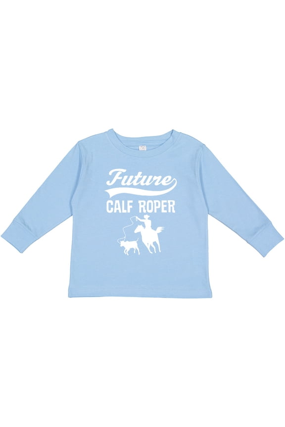 Calf Roping Rodeo Future Cowboy Boys Long Sleeve Toddler T-Shirt