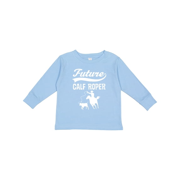 Inktastic Calf Roping Rodeo Future Cowboy Boys Long Sleeve Toddler T-Shirt