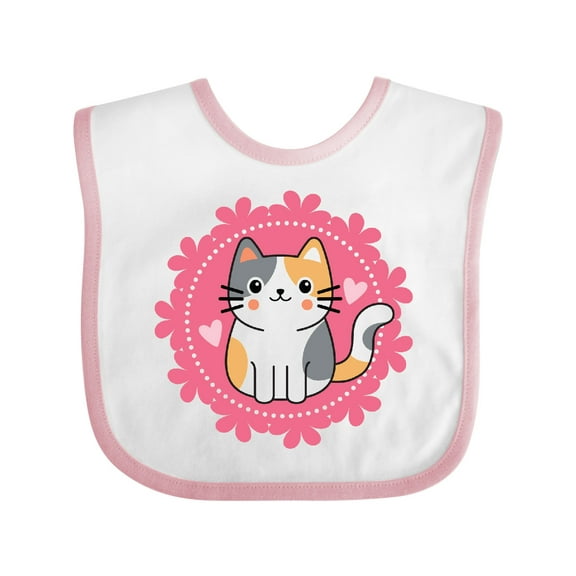 Inktastic Calico Cat Little Girl Kitten Girls Baby Bib