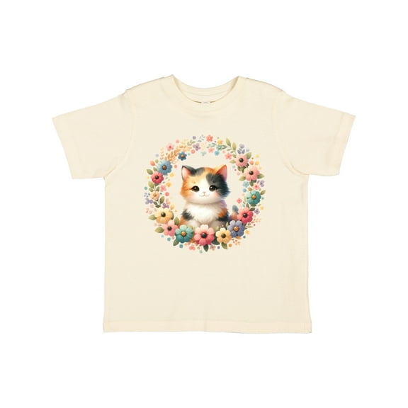 Inktastic Calico Kitten Cat Lover Wreath Girls Toddler T-Shirt