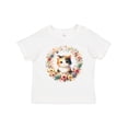 thumbnail image 1 of Inktastic Calico Kitten Cat Lover Wreath Girls Toddler T-Shirt, 1 of 5