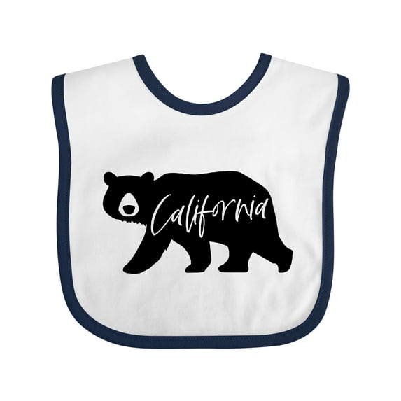 Inktastic California Black Bear Silhouette Boys or Girls Baby Bib