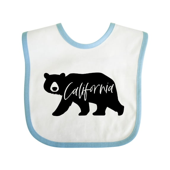 Inktastic California Black Bear Silhouette Boys or Girls Baby Bib