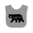 thumbnail image 1 of Inktastic California Black Bear Silhouette Boys or Girls Baby Bib, 1 of 4