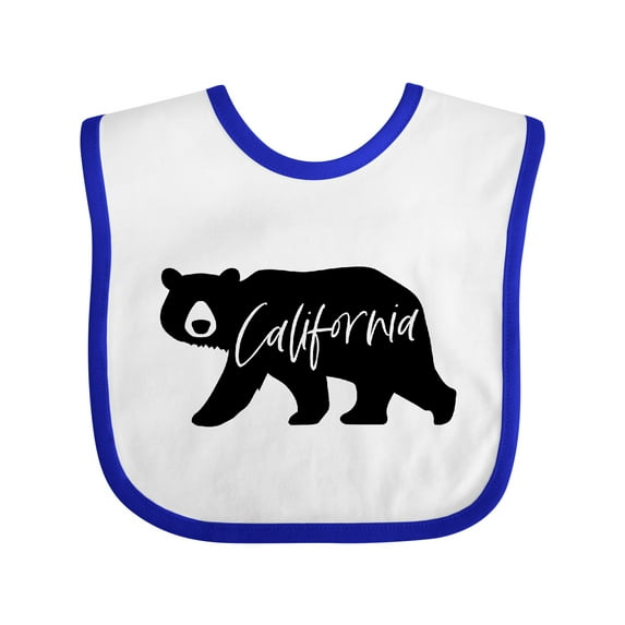 Inktastic California Black Bear Silhouette Boys or Girls Baby Bib