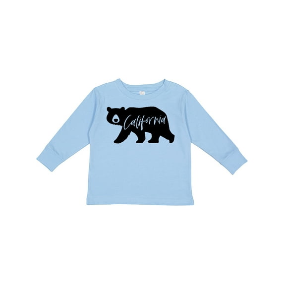 Inktastic California Black Bear Silhouette Boys or Girls Long Sleeve Toddler T-Shirt