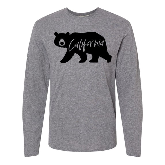 Inktastic California Black Bear Silhouette Long Sleeve T-Shirt