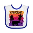 thumbnail image 1 of Inktastic California Sunset Vacation Beach Girls Baby Bib, 1 of 4