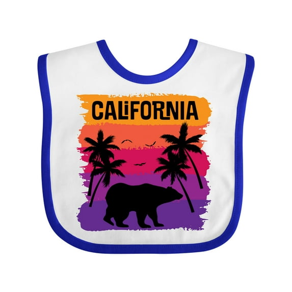 Inktastic California Sunset Vacation Beach Girls Baby Bib