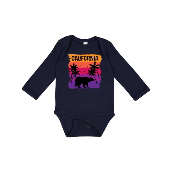 Inktastic California Sunset Vacation Beach Girls Long Sleeve Baby Bodysuit