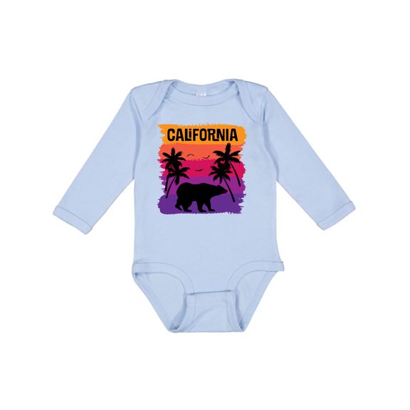 Inktastic California Sunset Vacation Beach Girls Long Sleeve Baby Bodysuit