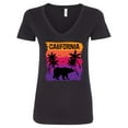 thumbnail image 1 of Inktastic California Sunset Vacation Beach Women's V-Neck T-Shirt, 1 of 5