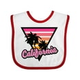 thumbnail image 1 of Inktastic California with Triangle and Palm Trees Boys or Girls Baby Bib, 1 of 4