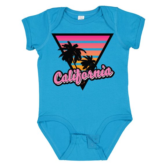 Inktastic California with Triangle and Palm Trees Boys or Girls Baby Bodysuit