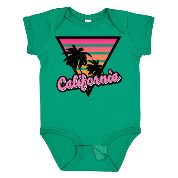 Inktastic California with Triangle and Palm Trees Boys or Girls Baby Bodysuit