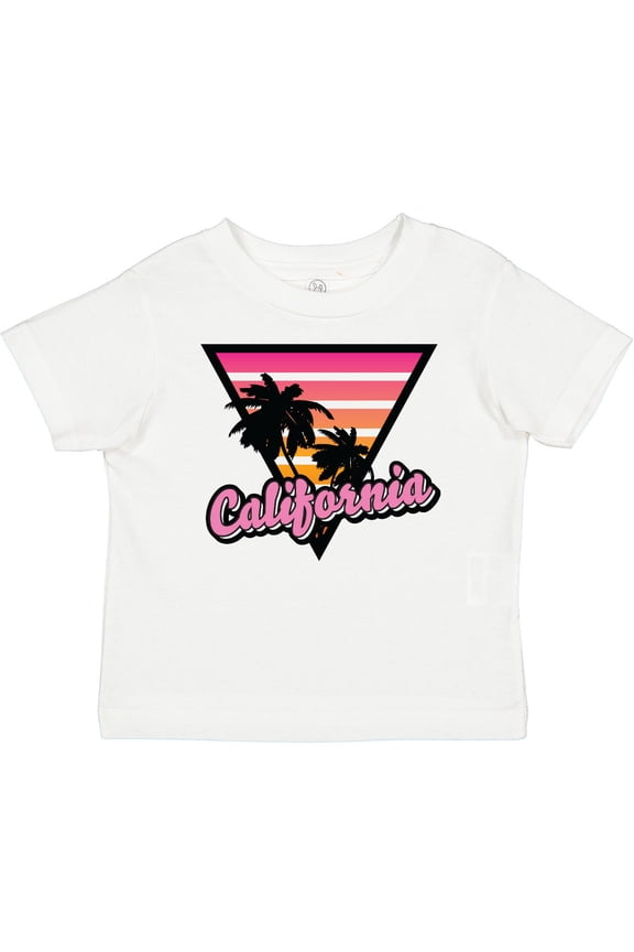 California with Triangle and Palm Trees Boys or Girls Baby T-Shirt