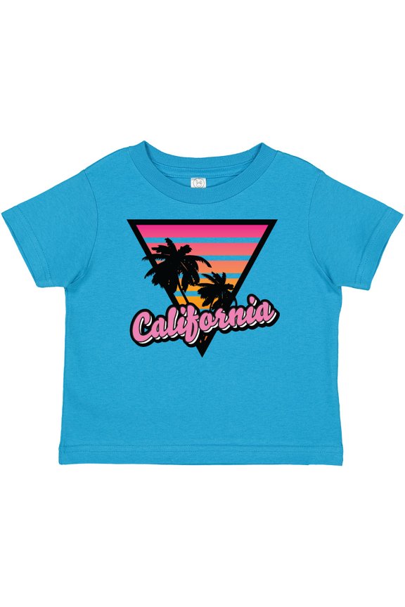California with Triangle and Palm Trees Boys or Girls Baby T-Shirt