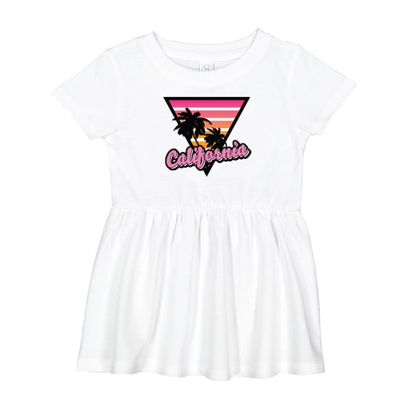 Inktastic California with Triangle and Palm Trees Girls Baby Dress