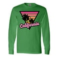 thumbnail image 1 of Inktastic California with Triangle and Palm Trees Long Sleeve T-Shirt, 1 of 5