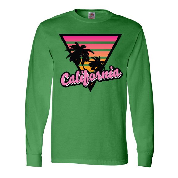 Inktastic California with Triangle and Palm Trees Long Sleeve T-Shirt