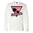 thumbnail image 1 of Inktastic California with Triangle and Palm Trees Long Sleeve T-Shirt, 1 of 5