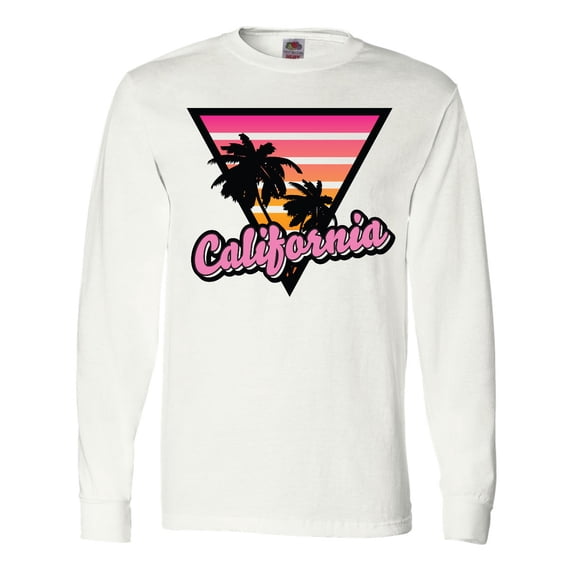 Inktastic California with Triangle and Palm Trees Long Sleeve T-Shirt