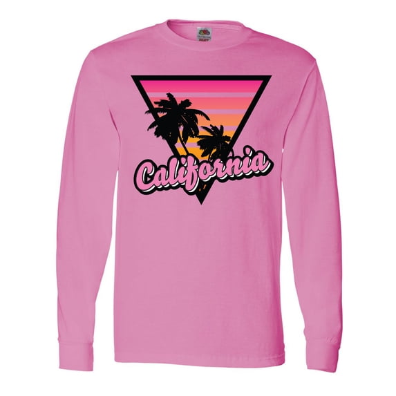 Inktastic California with Triangle and Palm Trees Long Sleeve T-Shirt