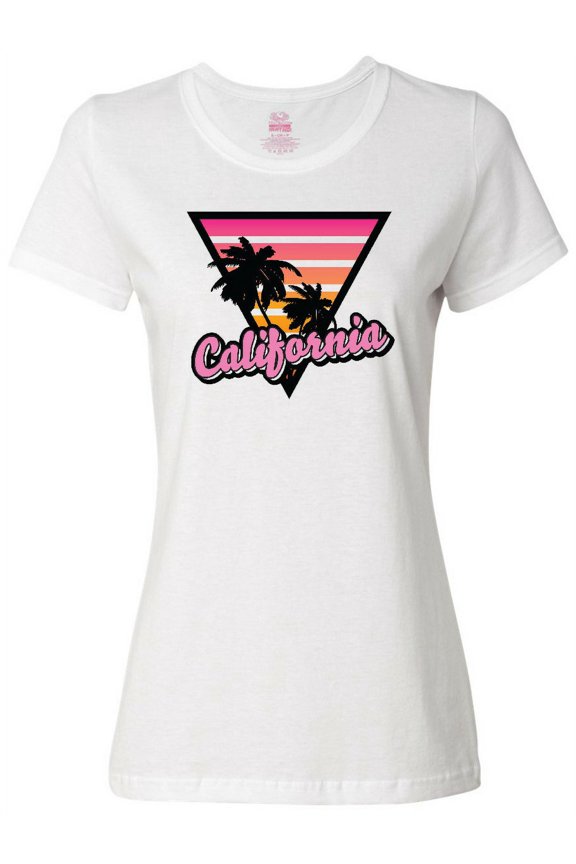 California with Triangle and Palm Trees Women's T-Shirt